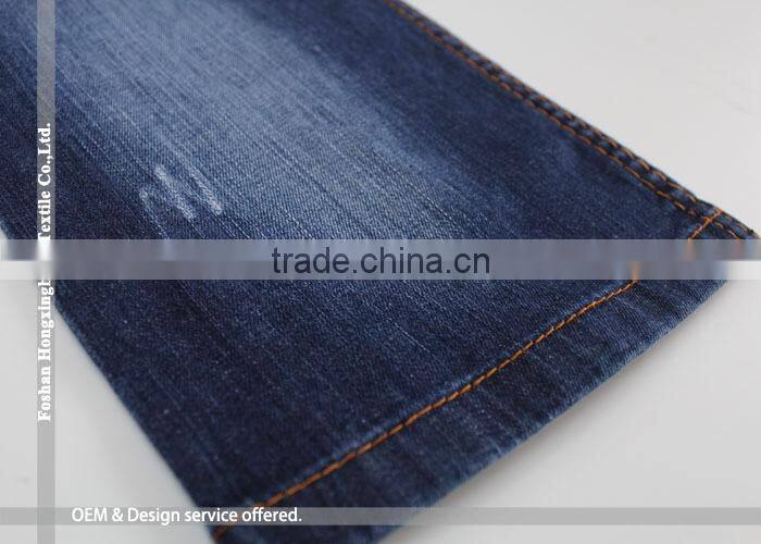 NO.696 lab dips blue blue cotton poly spandex denim fabric dark blue grey denim twill denim fabric