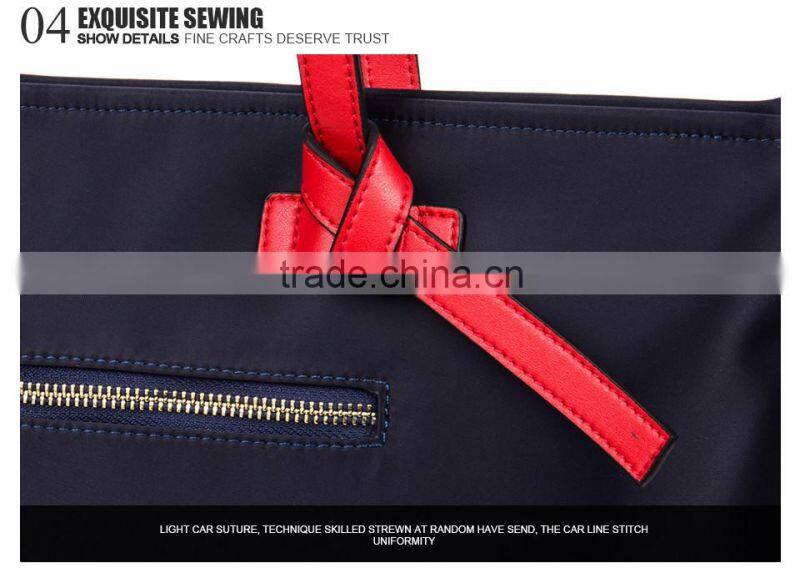 custom 600d polyester canvas tote bag shoulder bag leather handle wholesale