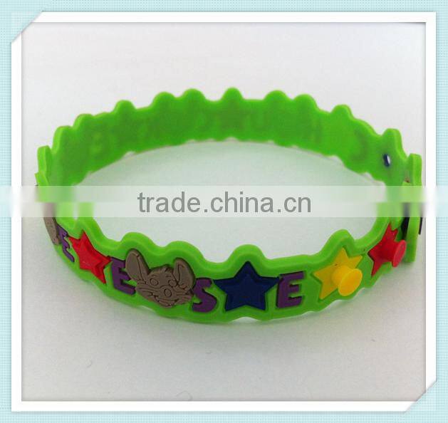 custom high quality kids rubber bracelet for gifts