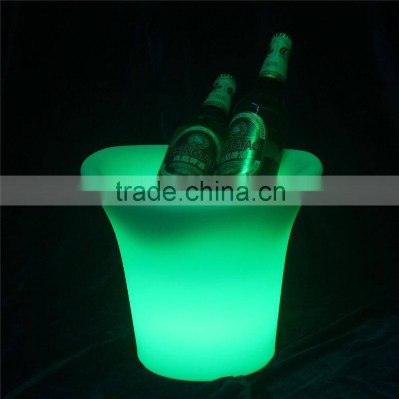 PE plastic 16 Color Changing Rechargeable Bar Led Ice Bucket For beer