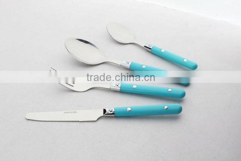 Plastic stainless steel dinner spoon ,knife and fork