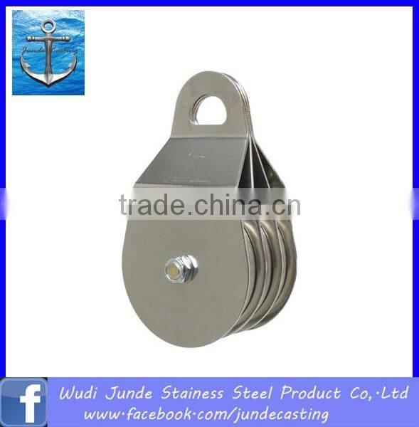 stainless steel chain pulley block/ double wheel wire rope pulley block