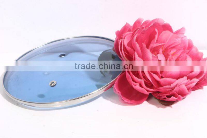 clear round tempered glass lid for pan
