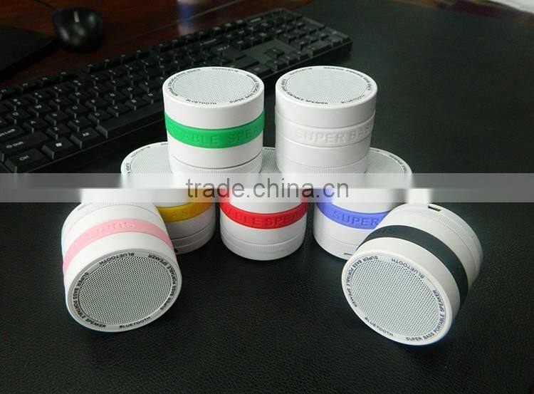High quality mini bluetooth manual super bass portable speaker