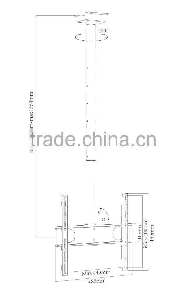 Tv ceiling mount for 26"- 55", factory supply tv mounting bracket