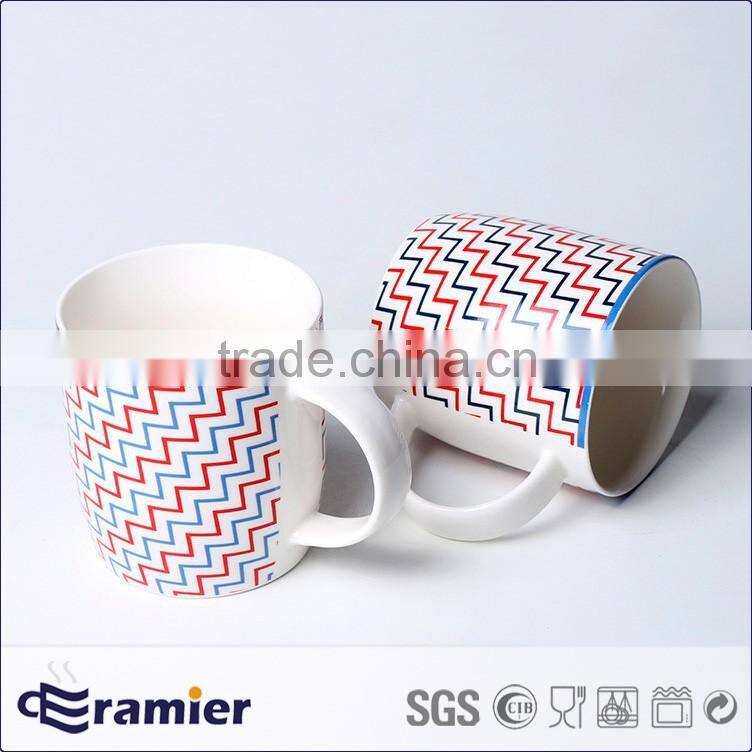 New bone china drum shaped big mug with wide bottom