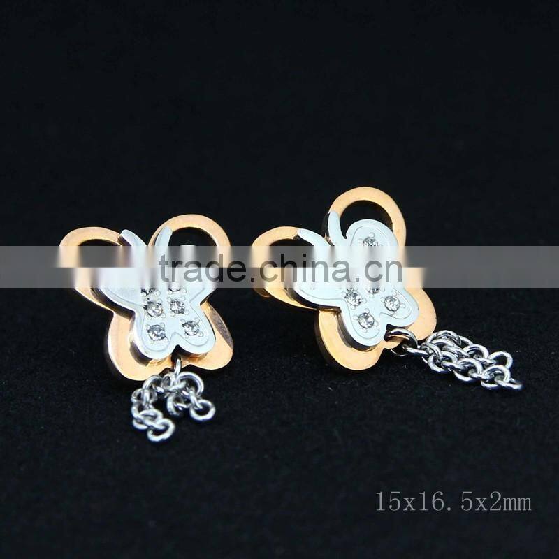 stud earrings with butterfly design earrings for wholesale
