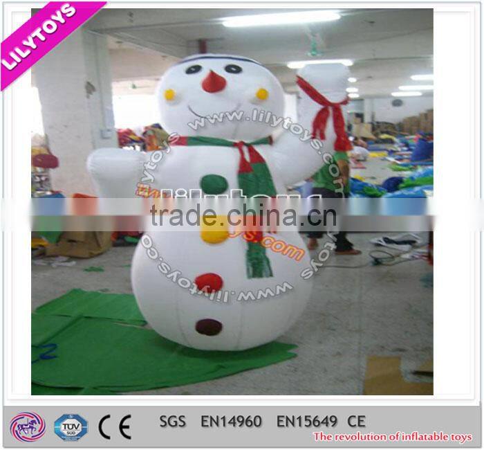SGS attractive promotional inflatable happy christmas costumes for decoration