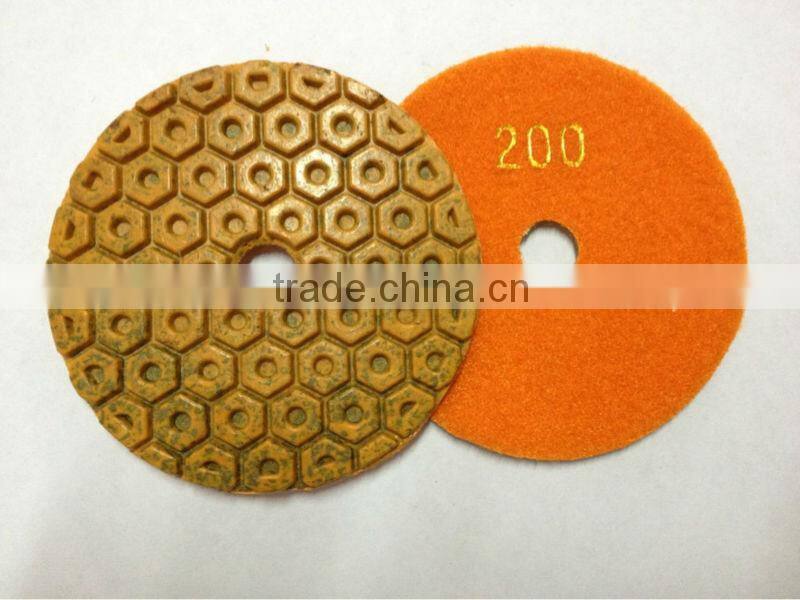 mareble polish 3 steps wet polishing pad 4inch