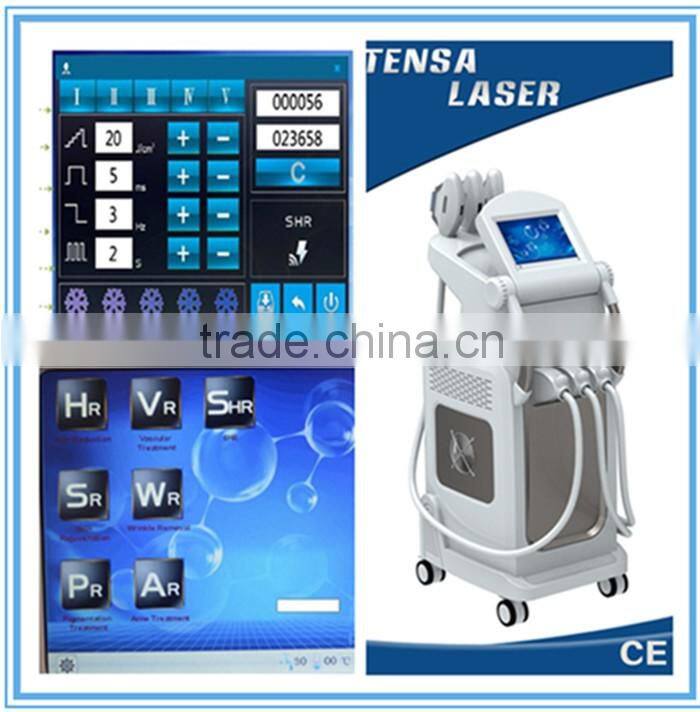 ipl shr opt UK xenon lamp 3 big spot handles fast hair removal machine