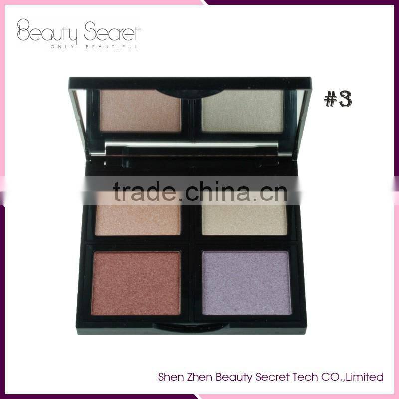 2017 New style 4 color makeup eyeshadow palette with mirror