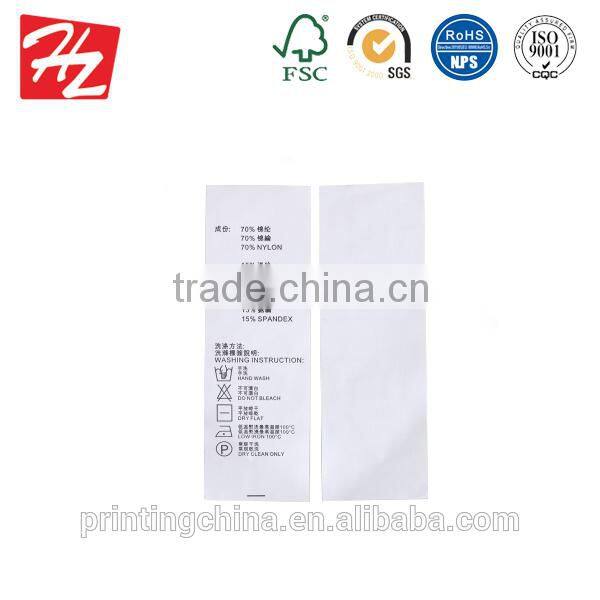 Top quality eco-friendly paper cardboard hang tag with clothing