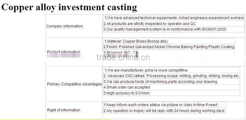 all kinds of copper casting Brass Casting/Bronze Casting/Copper Casting