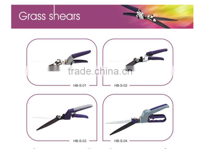 Manual garden tools with plastic safty lock for grass shears