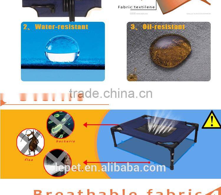 Solid Large Dog Raised Elevated Dog Camping Bed PVC Mesh Outdoor