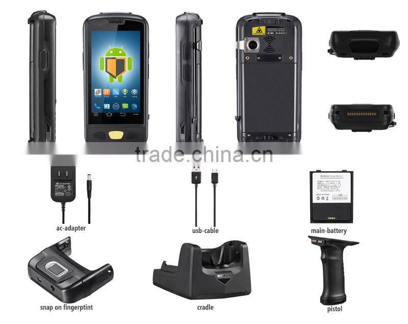 Android IP64 LF HF or UHF RFID reader with 3G GPS