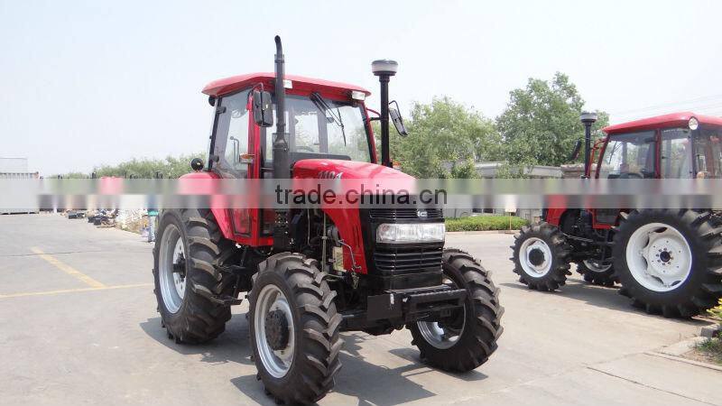 2016 hot 110hp 4WD NEW1104 with front end loader and backhoe farm tractor