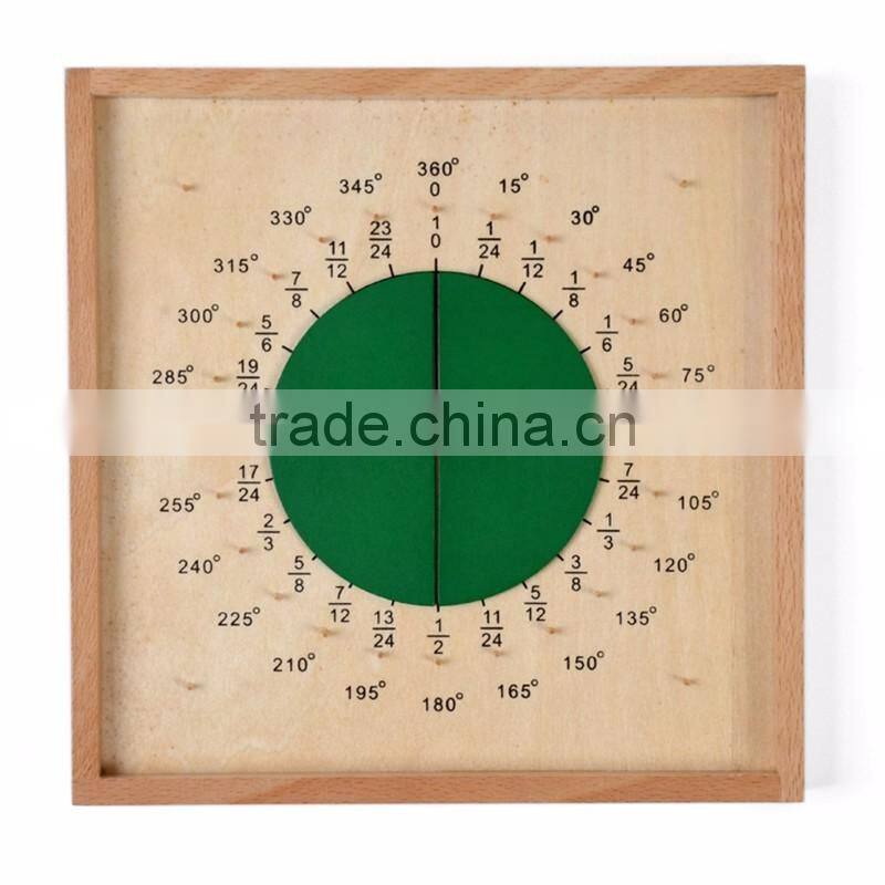 Wooden math toy Montessori Circular Math Fraction Division Teaching Aids