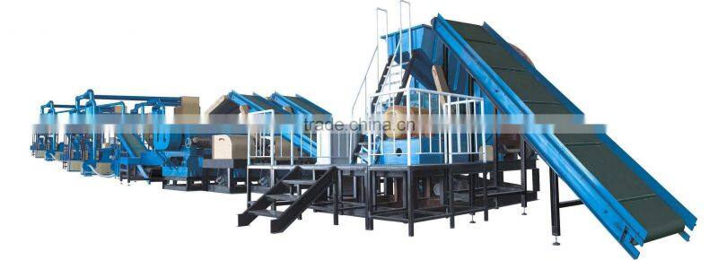 Tire recycling machine