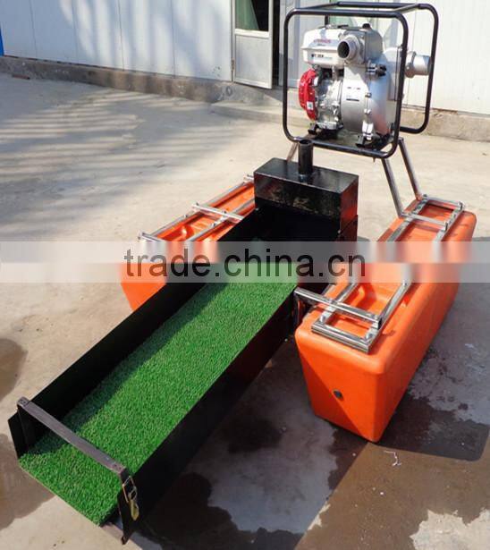 Profession make mini dredge for gold used in small river
