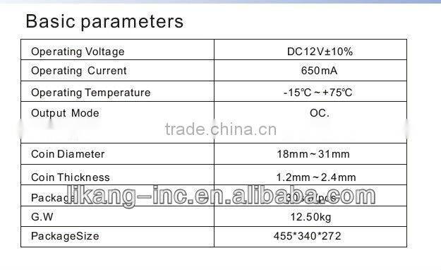 LK400M+ Coin acceptor Accessory for carrom boards games
