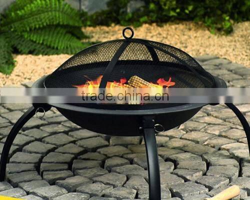 outdoor folding fire pit with BBQ grill