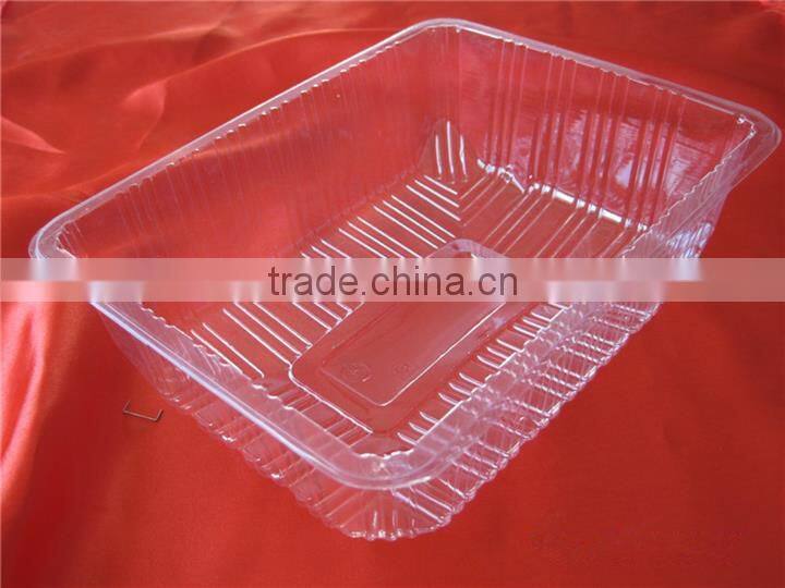 disposable plastic fruit and vegetable packing tray for supermarket