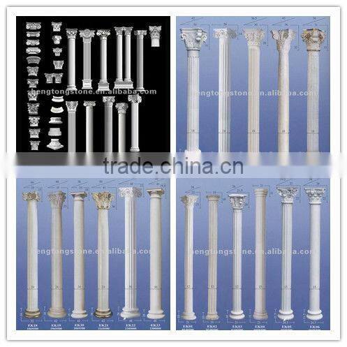 Decorative Natural Marble Roman Round Pillars