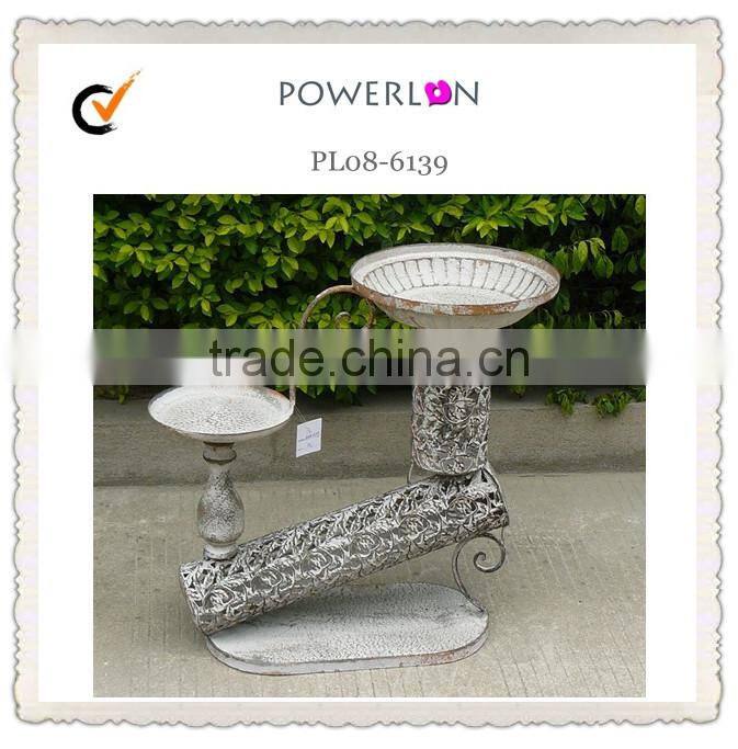 Wrought iron garden products bird bath