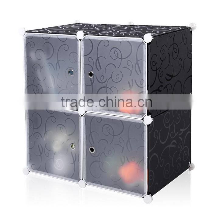 Store More Multi- Use DIY PP Storage Cube, Black, Cube of 4