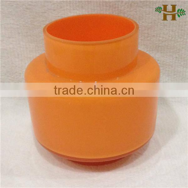 Hand blown colored glass cyliner glass vases