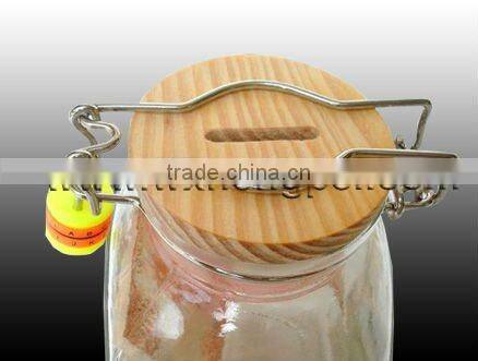 glass money box with lock