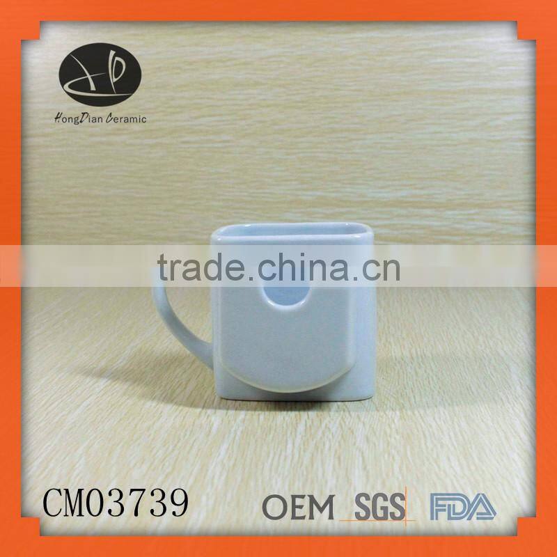 xmas cookie mug ,Decorated ceramic christmas cookie mug for gift,mug with cookie holder