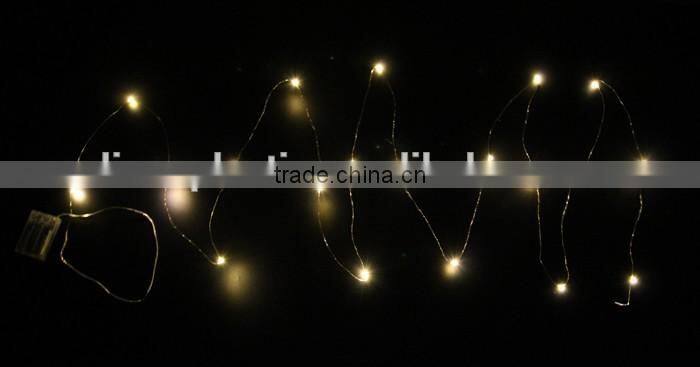 String Lights 20 LEDs Super Bright warm yellow Led Rope Lights Battery Operated