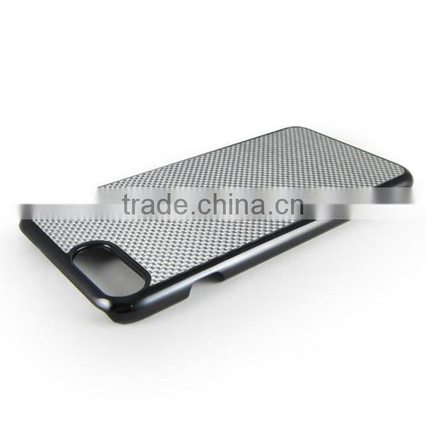 2017 New Hot Selling 4 Colors Available Carbon Fiber Plate Pattern PC Case for iPhone 7