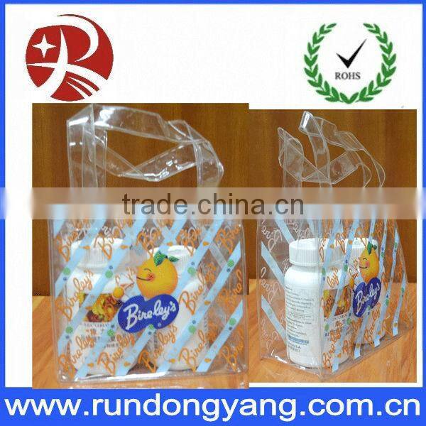 snap button clear pvc bag