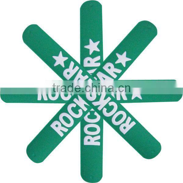 high quality silicone customized slap bracelet