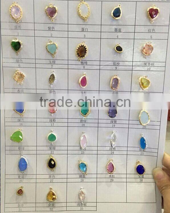 DIY Mothers Gift Jewelry Birthstone Charms Personalized Glass Birthstone Pendant for Women/ Girls