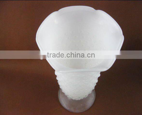 frosted glass vase / flower vase