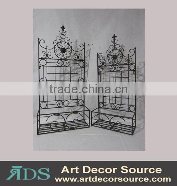 Vintage decorative metal wall shelf