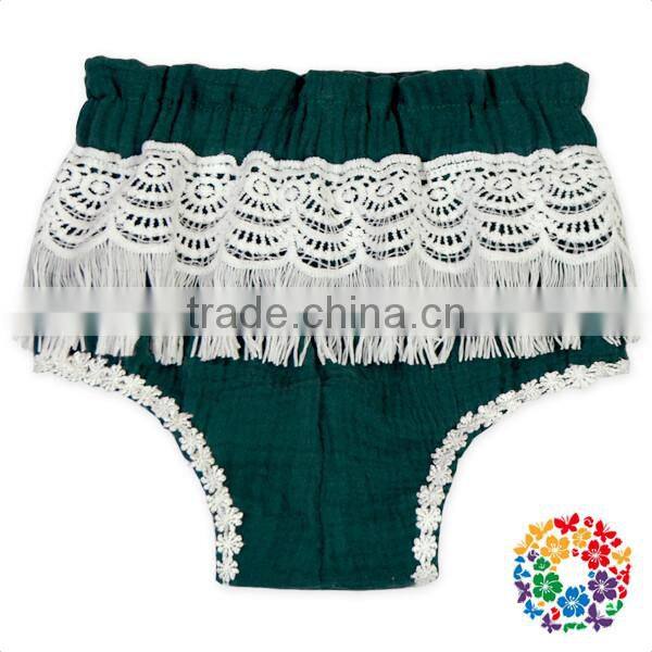 Wholesale Toddler Girls Boutique White Lace Tassels Girl Bloomers Wholesale