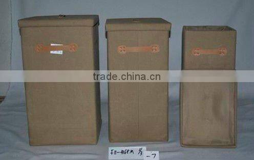 cheap folding large paper laundry basket with cover