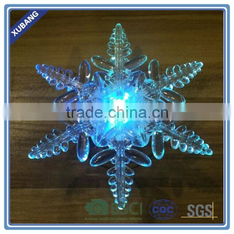 LED snowflake with a suction cup