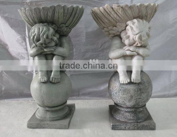 Fiberglass clay garden outdoor bird bath