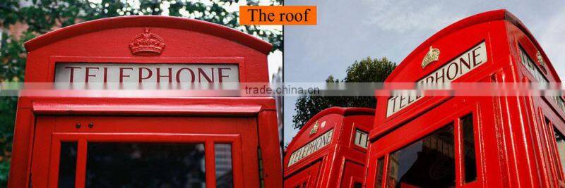 Antique red public telephone booth for sale