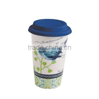 Bamboo Fiber Coffee mug with silicone band