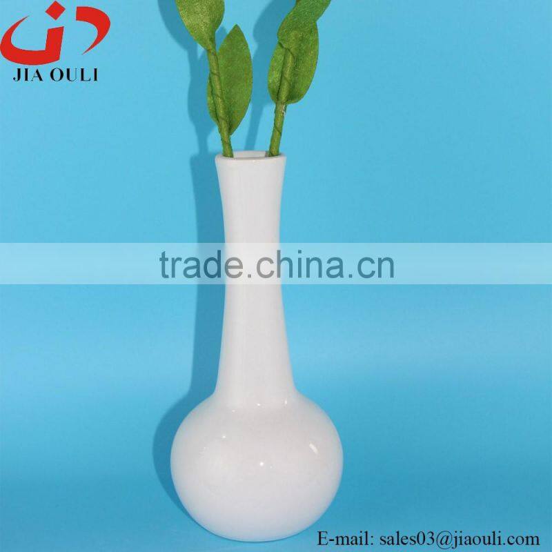 popular design style home decoration white ceramic flower vase