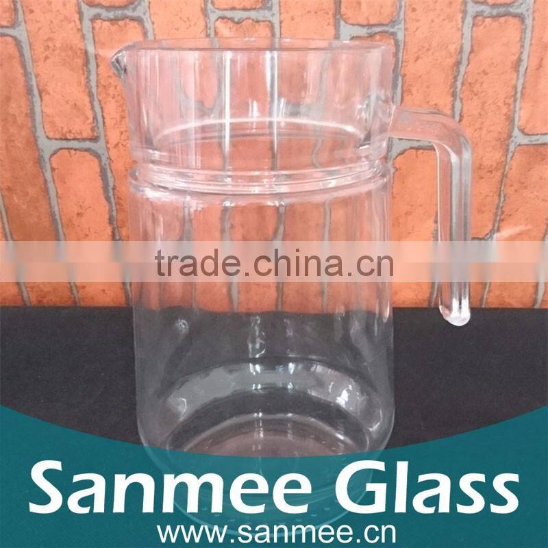 Transparent Glass Bottle With Handle Glass Water And Juice Bottle