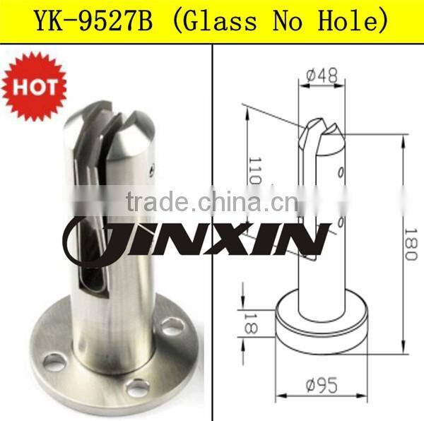 JINXIN balustrade_outdoor 316 stainless steel spigot tempered glass railing