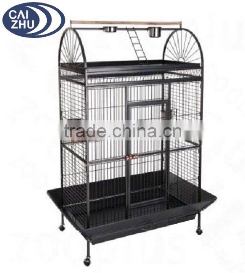 X Large 178cm Play Top Roof Parrot Aviary Bird Cage Perch Ladder On Wheels